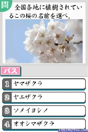 Kanshuu Nihon Joushiki Ryoku Kentei Kyoukai - Imasara Hito ni wa Kikenai - Otona no Joushiki Ryoku Training DS (Japan) screen shot game playing